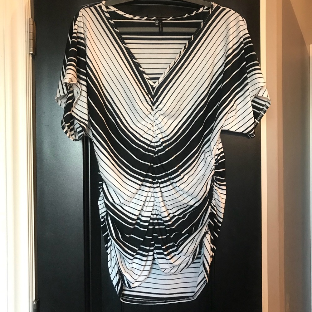 Black and white striped top